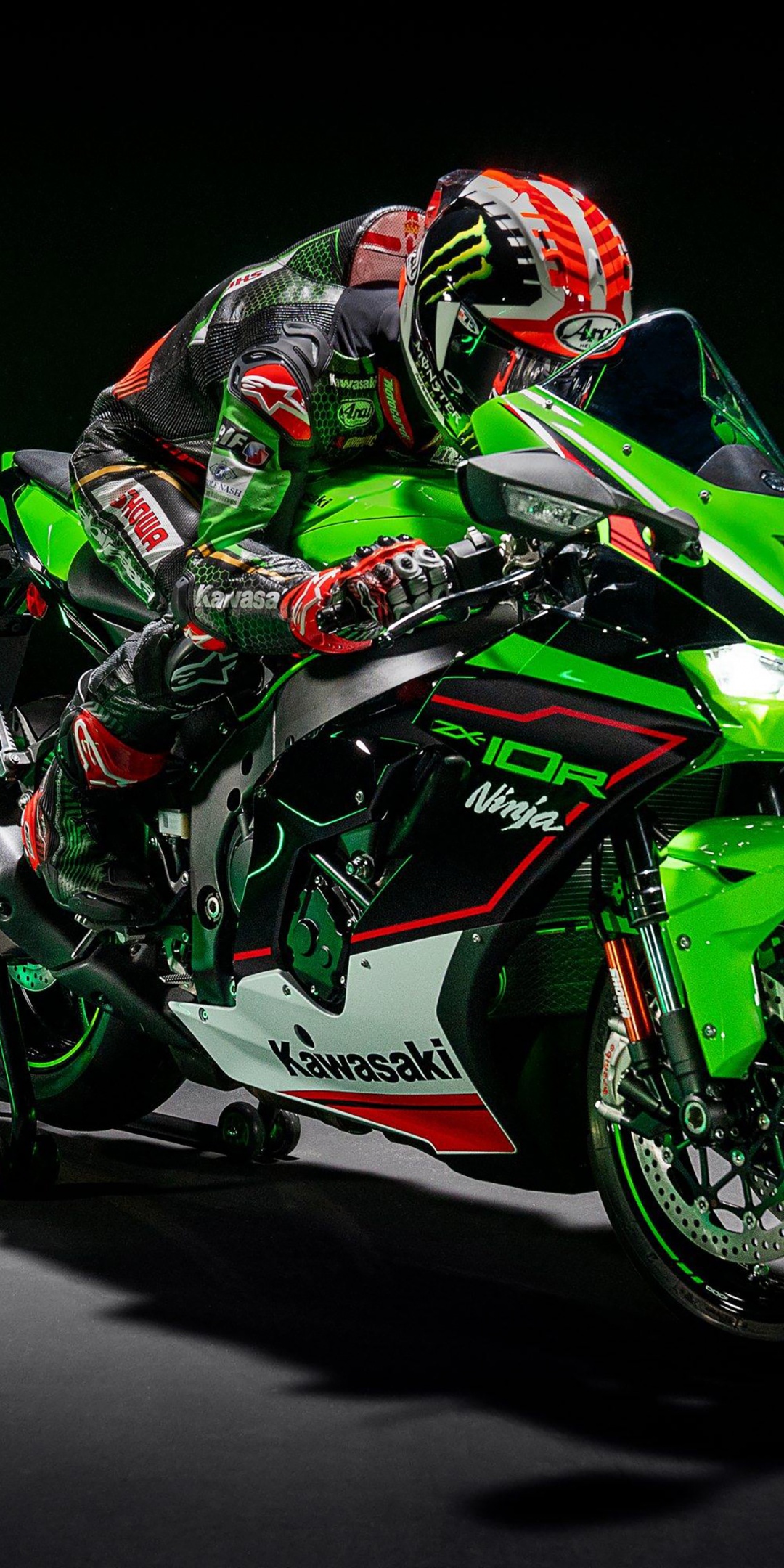 Kawasaki Ninja ZX-10R 4K Wallpaper, Sports bikes, Black